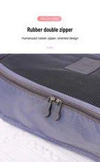 6 Pcs/Set Pink/Blue/Grey Travel Storage Bag Large Capacity Waterproof Luggage Clothing Underwear Storage Bag Bag With Zipper