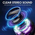 Outdoor Magnetic Bluetooth Speaker Wireless Portable Mini Travel Stereo Speaker With Rgb Color Light And Phone Holder For IOS