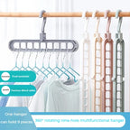 9 Hole Foldable Hanger Wardrobe Space Saving Storage Hanger For Clothes Drying Hangers Storage Organizers Rack Coat Pants Hanger