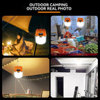 500W LED Camping Lantern USB Rechargeable Portable Lamp Bulb Flashlight with Power Display Emergency Light for Outdoors Fishing