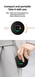 New Bathroom Waterproof Wireless LED Bluetooth Speaker Mini Portable Strong Suction Cup Speaker Outdoor Sports Stereo Speaker
