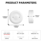 Tuya WiFi/Zigbee Water Leak Sensor Flood Leakage Detector with Sound Alarm 80dB and IP55 WaterProof Water Sensor Remote Monitor