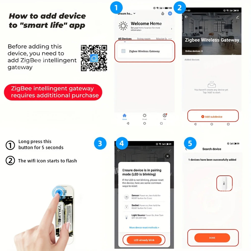 Smart Temperature Humidity Sensor Zigbee 3.0 Indoor Hygrometer Remote Monitor Support Tuya Alexa Google Home