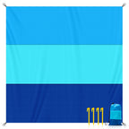 Multiple Sizes Beach Blanket Sandproof Waterproof Large Quick Drying Outdoor Picnic Mat with 4 Stakes for Travel Camping Hiking