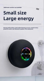 New Bathroom Waterproof Wireless LED Bluetooth Speaker Mini Portable Strong Suction Cup Speaker Outdoor Sports Stereo Speaker