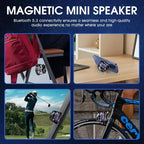 Outdoor Magnetic Bluetooth Speaker Wireless Portable Mini Travel Stereo Speaker With Rgb Color Light And Phone Holder For IOS