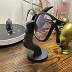 2Pc Creative Side Face Shaped Eyeglass Holder Stand 3D Printed for Glasses Storage Rack Fun Practical Desktop Art Decor Ornament