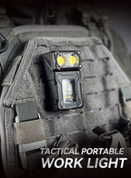 Multifunctional Ajustable Angle LED Flashlight Outdoors Mini Work Light Portable Magnet USB Rechargeable Camping Light