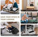 6PCS Travel Compressed Packing Cubes Storage Organizer Set With Shoe Bag Mesh Visual Luggage Portable Lightweight Suitcase Bag
