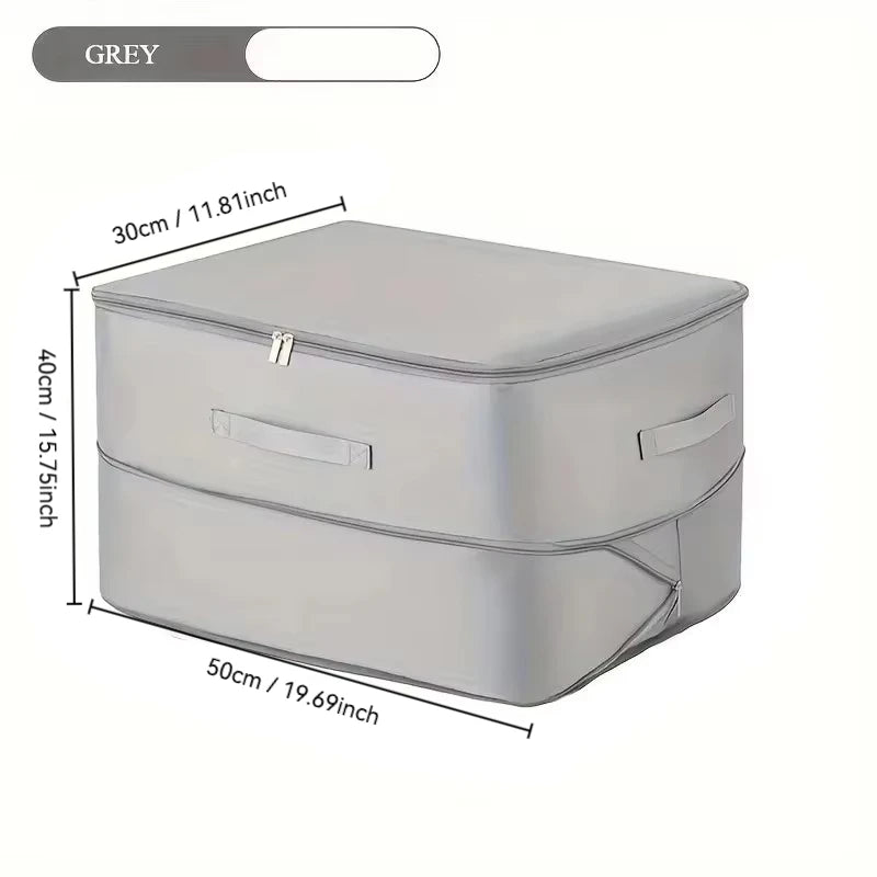 Heavy-Duty Self-Compressing Storage Bag Portable Organizer for ClothesBlankets & Quilts Ideal for Closet Organization