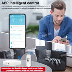 Smart Temperature Humidity Sensor Zigbee 3.0 Indoor Hygrometer Remote Monitor Support Tuya Alexa Google Home