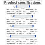 LED Rechargeable Lamp Tube USB 5V Emergency Light Camping Magnetic Portable Lightinging Night Market Outdoor Vehicle Hard Strip