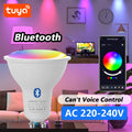 Tuya GU10 Lamp APP Control Smart Bulb WIFI Bluetooth RGB 220V LED Light Bulbs 5W Dimmable Smart Life For Room Home Group