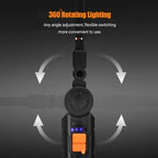 Portable COB LED Flashlight USB Rechargeable Work Light Magnetic Lanterna Hanging Lamp with Built-in Battery Camping Torch