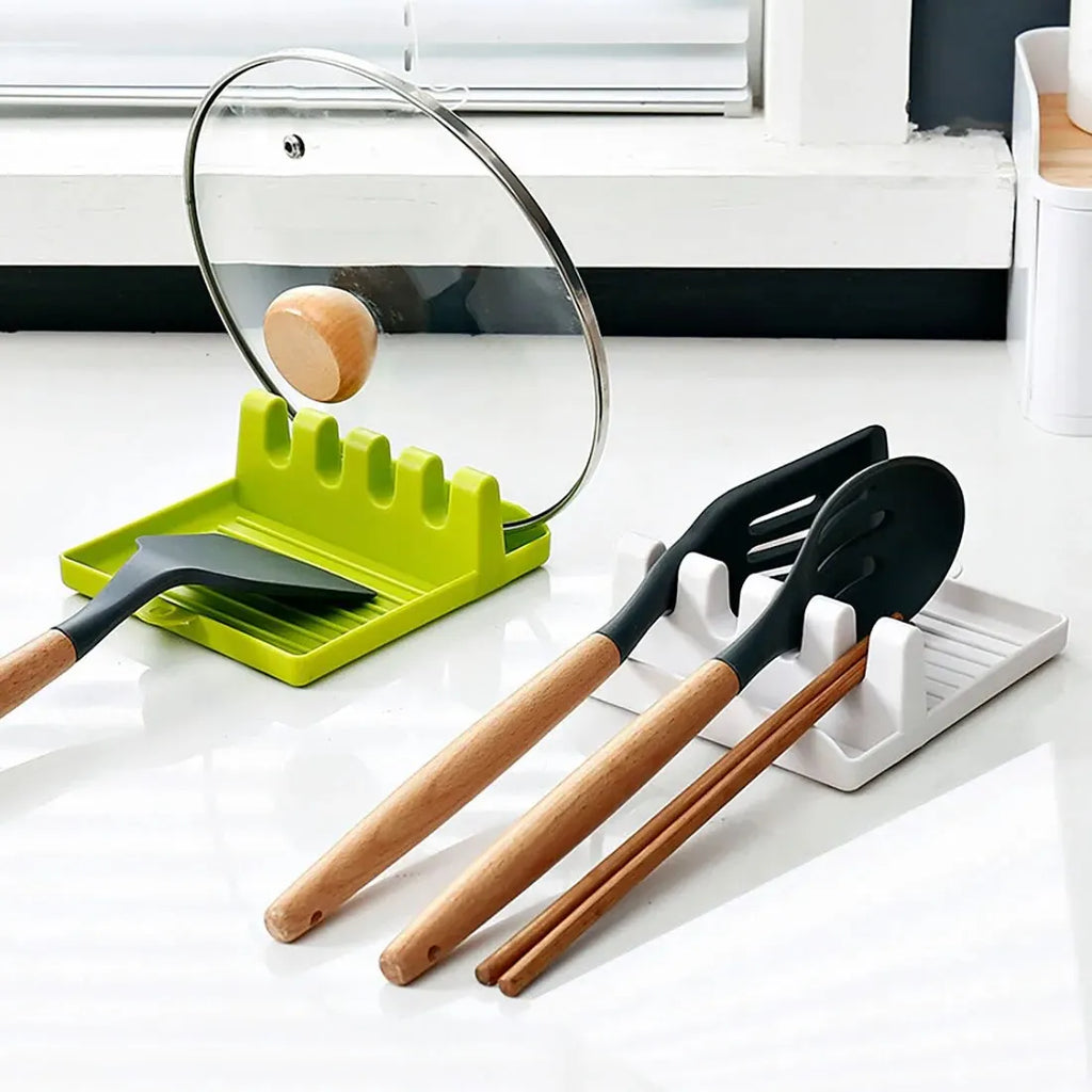 1PC Multi-Functional Kitchen Utensil Holder Pot Lid Rack Spoon Shelf Chopsticks Holder Countertop Spatula Organizer Soup Spoon P