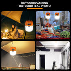 500W LED Camping Lantern USB Rechargeable Portable Lamp Bulb Flashlight with Power Display Emergency Light for Outdoors Fishing