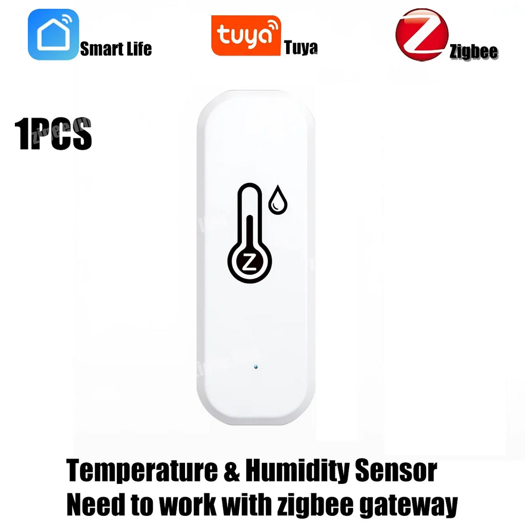 Smart Temperature Humidity Sensor Zigbee 3.0 Indoor Hygrometer Remote Monitor Support Tuya Alexa Google Home