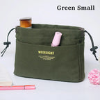 Bag Divider Drawstring Canvas Storage Organizers Multi-Pockets Liner Bag Lightweight Portable Travel Storage Bag