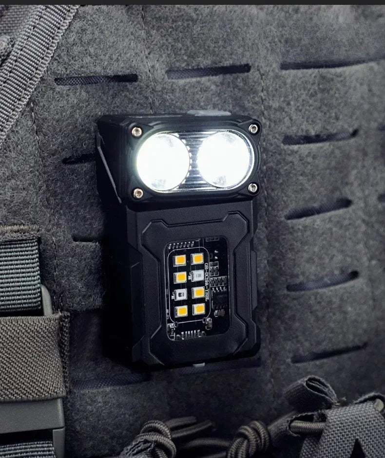 Multifunctional Ajustable Angle LED Flashlight Outdoors Mini Work Light Portable Magnet USB Rechargeable Camping Light