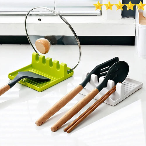 1PC Multi-Functional Kitchen Utensil Holder Pot Lid Rack Spoon Shelf Chopsticks Holder Countertop Spatula Organizer Soup Spoon P