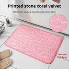 1pc embossed fiber carpet, bathroom living room anti slip mat, pebble floor mat, household items