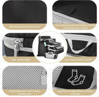 6PCS Travel Compressed Packing Cubes Storage Organizer Set With Shoe Bag Mesh Visual Luggage Portable Lightweight Suitcase Bag