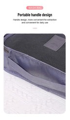 6 Pcs/Set Pink/Blue/Grey Travel Storage Bag Large Capacity Waterproof Luggage Clothing Underwear Storage Bag Bag With Zipper